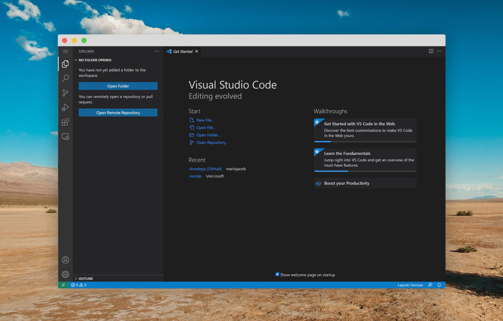 Visual Studio Code Web